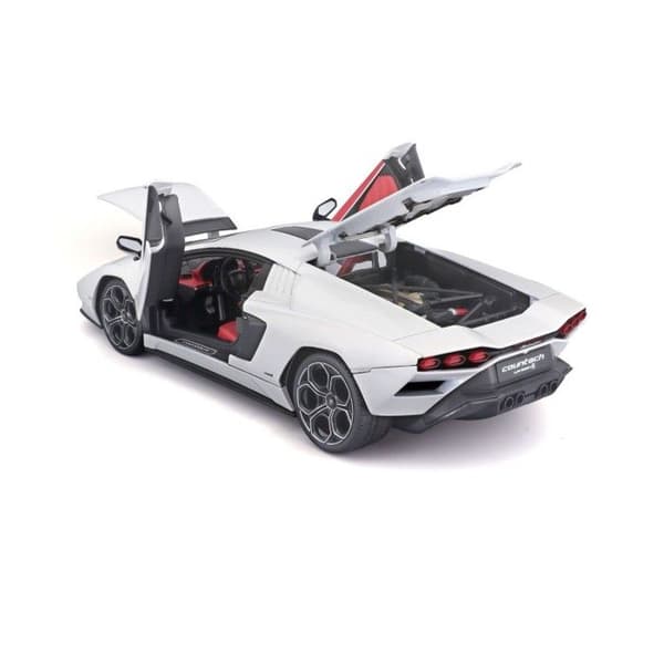 Modellbil - MAISTO - Lamborghini Countach LPI 800-4 - Vit - Interiör - 14 år
