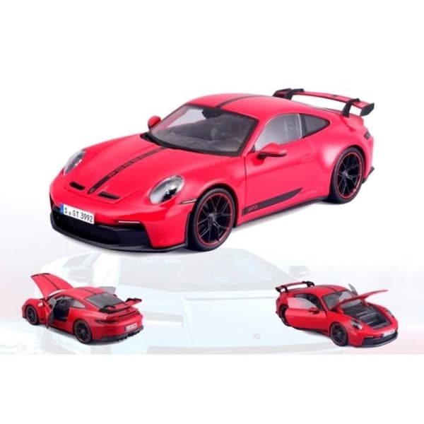Monterade miniatyrer - Porsche 911 GT3 Röd med rand 2022 1/18 Maisto