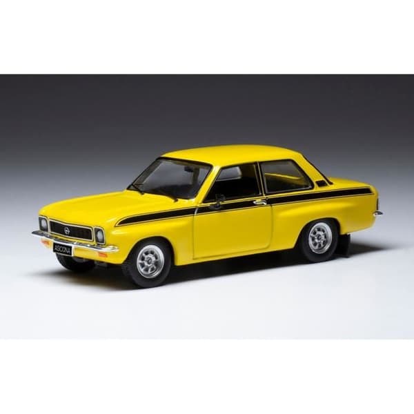 Monterade miniatyrer - Opel Ascona A gul 1973 1/43 IXO