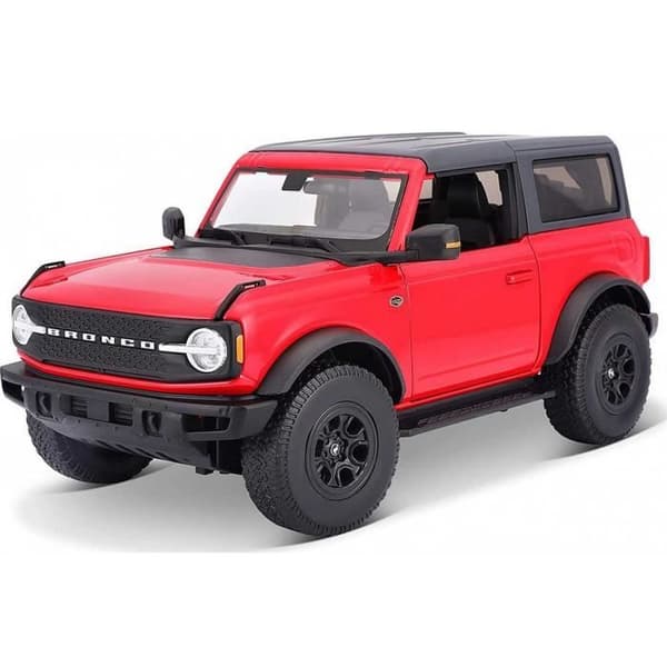 Miniaturer monterade - Maisto - Ford Bronco Wildtrak - Röd - 1/18 - 4x4