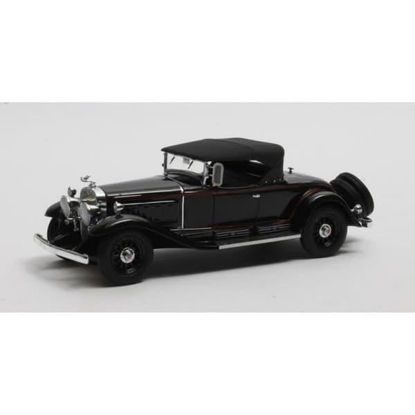 Miniatyrer monterade - Matrix - Cadillac V-16 452 Road Fleetwood 1930 - Svart - 1/43 - Blandet