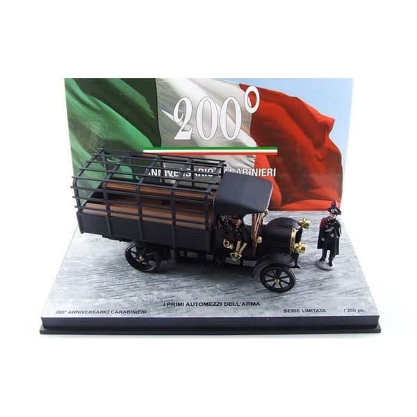 Miniatyrer monterade - Rio - Fiat 18 BL - 200-årsjubileum - 2 figurer - 1/43