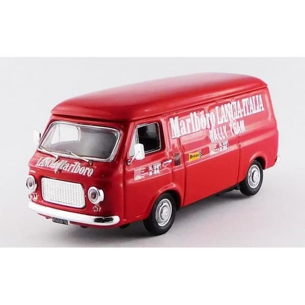 Miniatyrer monterade - Rio - Fiat 238 Assistans Lancia Rallye - 1/43 - Röd - Nyttofordon