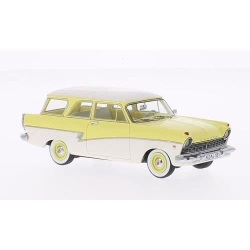 Miniatyrer monterade - NEO - Ford P2 combi 1957 - Gul/Vit - Skala 1/43 - Blandet