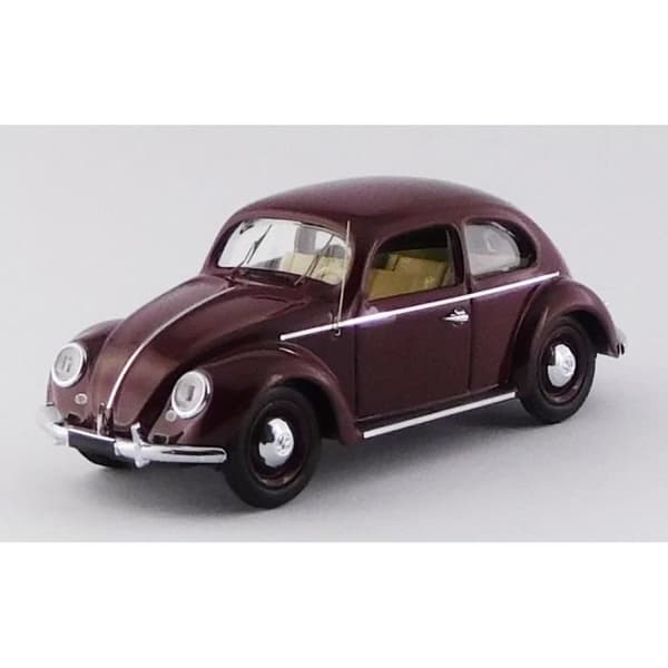 Monterade miniatyrer - Volkswagen Beetle 1200 Luxury burgundy 1953 1/43 Rio
