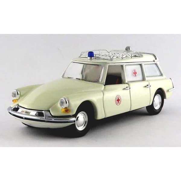 Monterade miniatyrer - Citroen ID 19 Break - Italienska Röda Korset - Ljusgrön 1/43 Rio