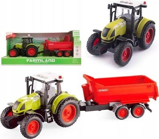 Teka Traktor med släpvagn ljus och ljud
