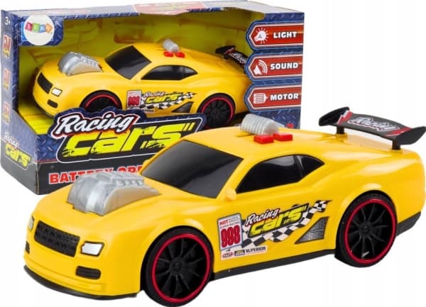 LeanToys racerbillys Høres åpningsmotor gul