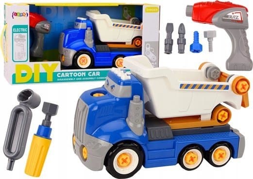 LeanToys tegneserie-tippbil som blir DIY-blå