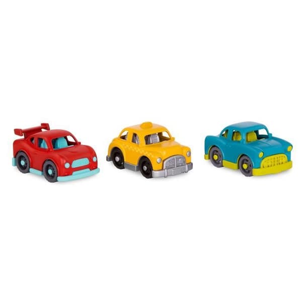 Set med 6 minifordon Petit Jour Mini Riders - flerfärgad - 10,5x6,5x29 cm