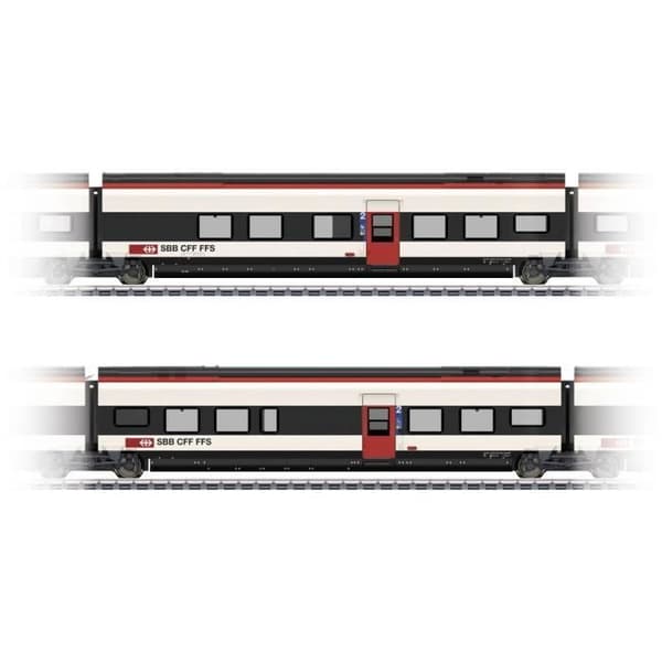 Järnvägsleksak - MÄRKLIN - Märklin 43461 H0 - SET med 2 extra vagnar - 2:a klass