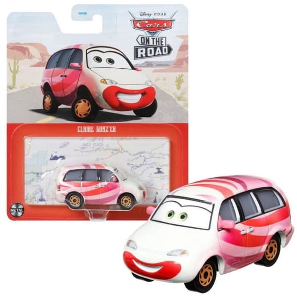 Disney Cars Die Cast 1:55 Miniatyrbil - Mattel - Racing Style - Vit