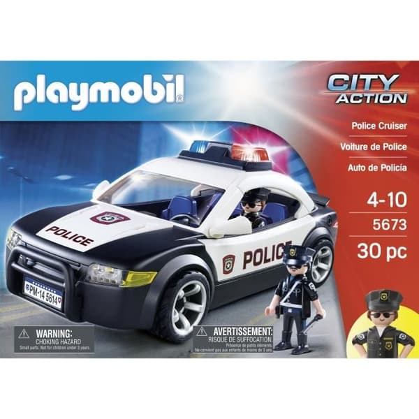Polisbil - PLAYMOBIL - City Action - 5673 - Blandat - Vit - 4 år och uppåt