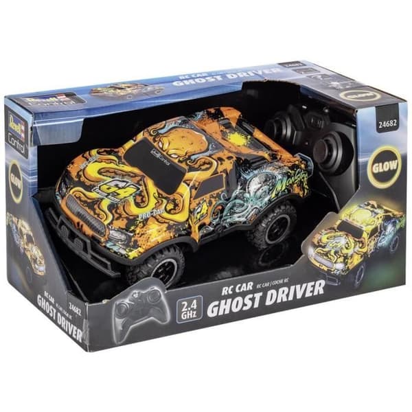 Revell Control 24682 Ghost Driver 1:22 elektrisk nybörjare RC-fordon Touring Car med ljuseffekt