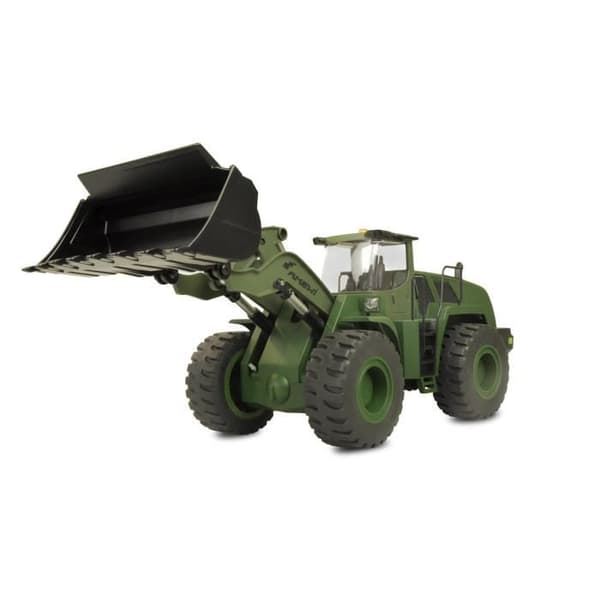 AMEWI 22534 G485E ME Militär frontlastare 1:14 - partiell metall - svart/grön