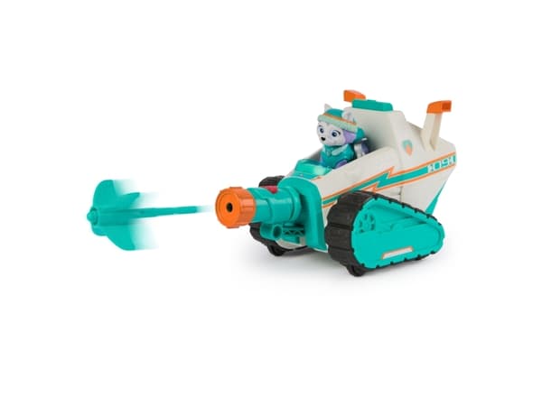 PAW Patrol Everest Deluxe Snowmobile, with Projectile Launcher, Snowboard and Collectible Action Figures, Kids Toys for Boys & Girls Ages 3+, Snowmob