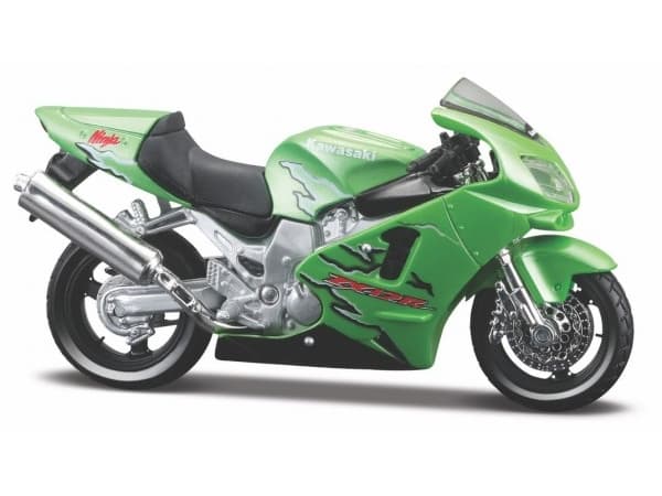 Maisto Model Metal Moottoripyörä Kawasaki Ninja ZR-12R 1/18 jalustan kanssa