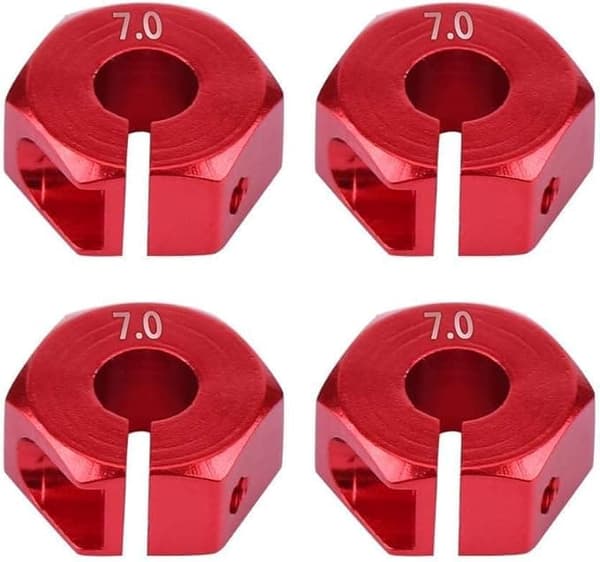 Yunique hjulnavadapter 12mm universal til HSP Sakura 1/10 skala RC biler (4-pak)