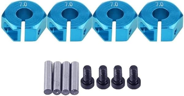 Yunique hjulnavadapter 12mm universal til HSP Sakura 1/10 skala RC biler (4-pak)