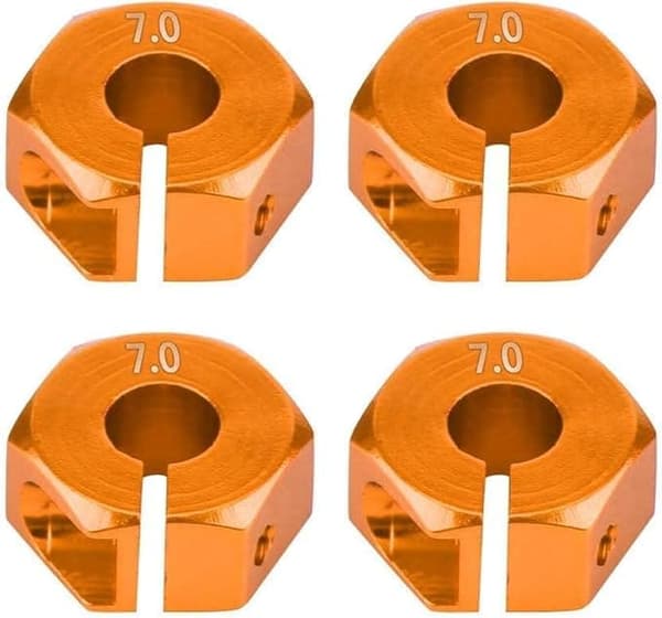 Yunique hjulnavadapter 12mm universal til HSP Sakura 1/10 skala RC biler (4-pak)