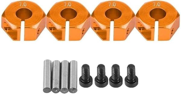 Yunique hjulnavadapter 12mm universal til HSP Sakura 1/10 skala RC biler (4-pak)