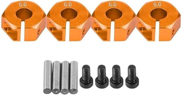 Yunique hjulnavadapter 12mm universal til HSP Sakura 1/10 skala RC biler (4-pak)