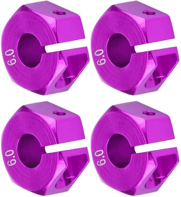 Yunique hjulnavadapter 12mm universal til HSP Sakura 1/10 skala RC biler (4-pak)