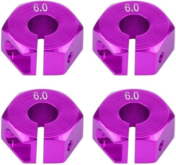 Yunique hjulnavadapter 12mm universal til HSP Sakura 1/10 skala RC biler (4-pak)