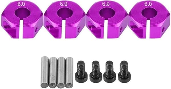 Yunique hjulnavadapter 12mm universal til HSP Sakura 1/10 skala RC biler (4-pak)
