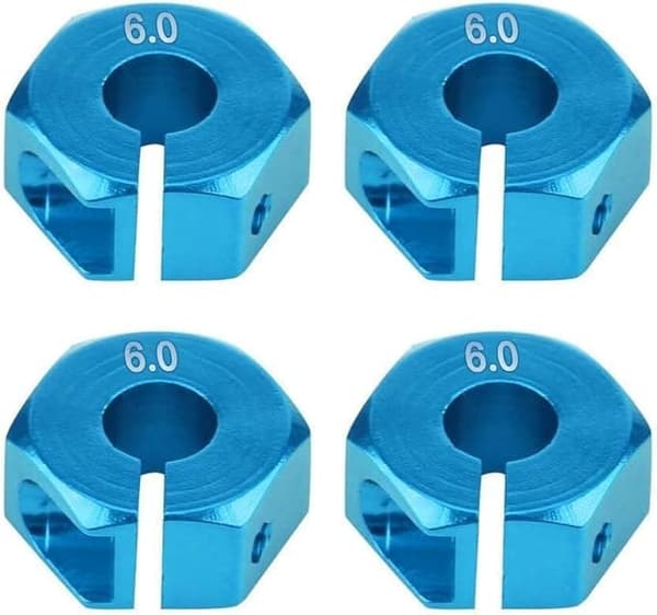 Yunique hjulnavadapter 12mm universal til HSP Sakura 1/10 skala RC biler (4-pak)