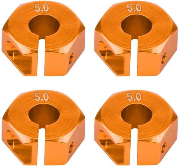Yunique hjulnavadapter 12mm universal til HSP Sakura 1/10 skala RC biler (4-pak)