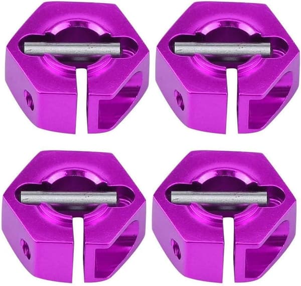 Yunique hjulnavadapter 12mm universal til HSP Sakura 1/10 skala RC biler (4-pak)
