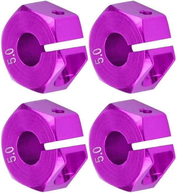 Yunique hjulnavadapter 12mm universal til HSP Sakura 1/10 skala RC biler (4-pak)