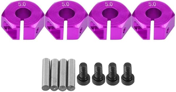 Yunique hjulnavadapter 12mm universal til HSP Sakura 1/10 skala RC biler (4-pak)