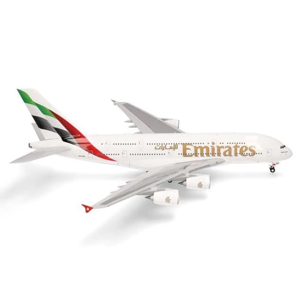 Monterade miniatyrer - Airbus A380 Emirates - Nya färger 1/200 Herpa