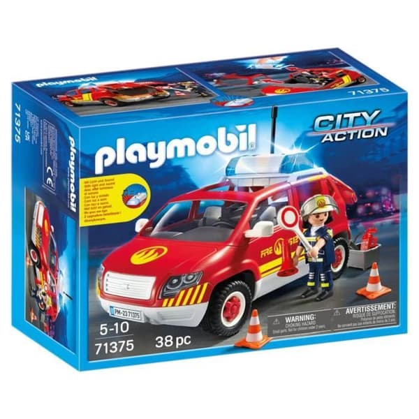 Brandfordon - PLAYMOBIL - Playmobil 71375 - Ljud och ljus - 38 delar - Exteriör