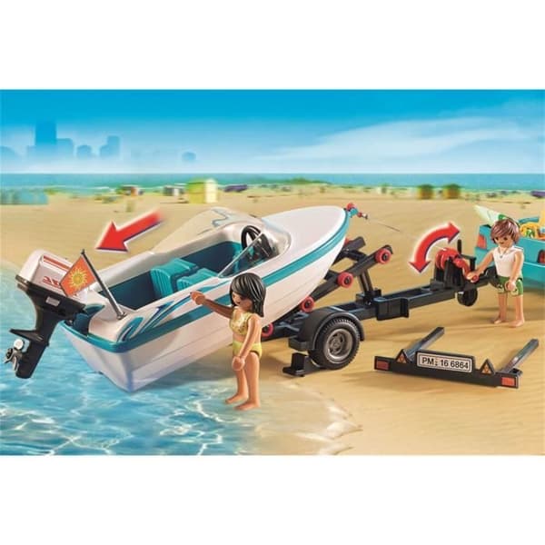 Surfer pickup med motorbåt