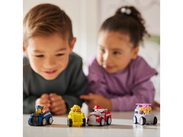 PAW Patrol PAW VHC Pup Squad Racer Core Chase GML, Politibil, PAW Patrol, 3 år, Plast, Sort, Blå, Hvit
