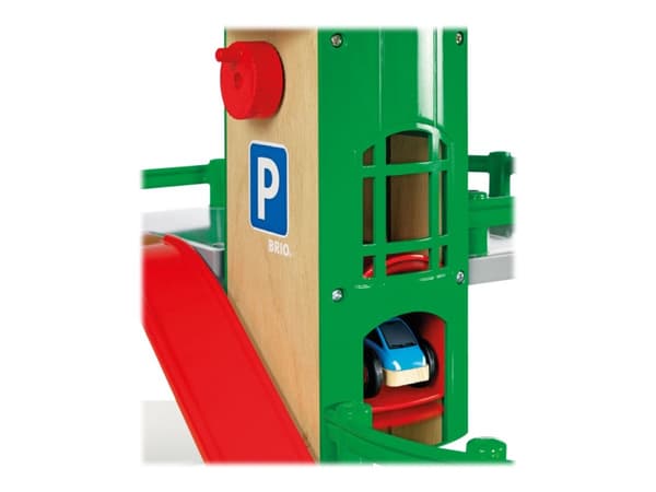 World parkeringshus, veier og skinner