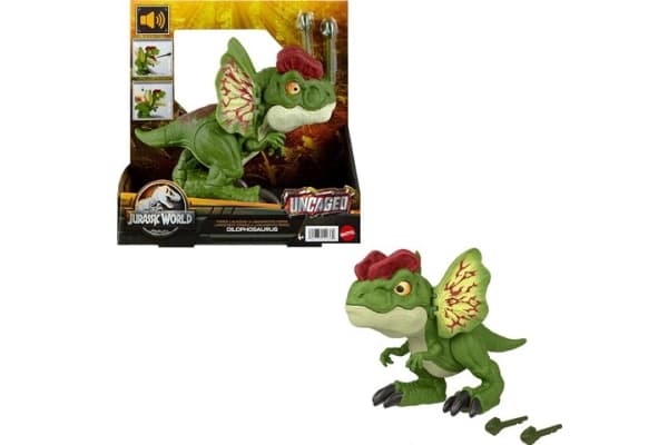 JURASSIC WORLD Dilophosaurus brølende HNT66 /1