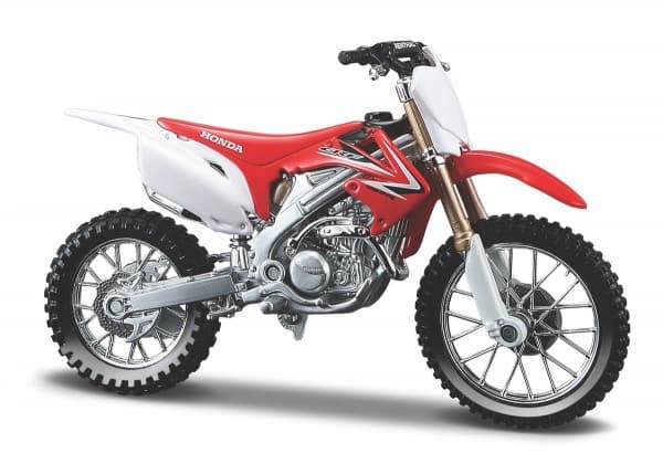 Maisto Model Honda CRF 450R motorsykkel med 1/18 stativ