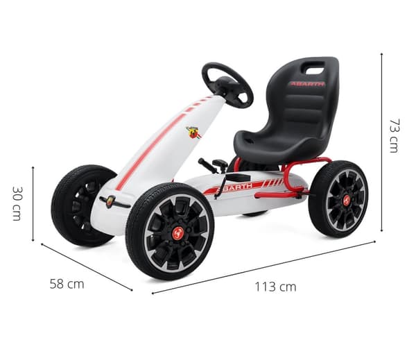 Abarth White pedal gokart