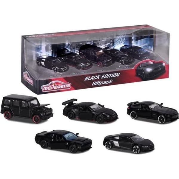 MAJORETTE Black Edition 5 fordon Giftpack