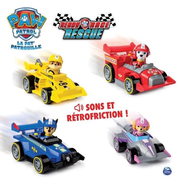 Paw Patrol interaktivt racingfordon + READY RACE RESCUE Stella statyett - Paw Patrol
