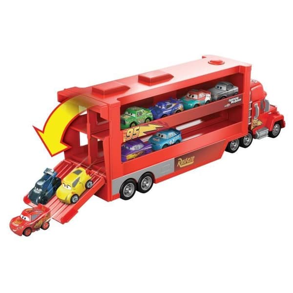 Mack Mini Transporter Fordon - Bilar - MATTEL - Röd - Transportkapacitet 18 fordon