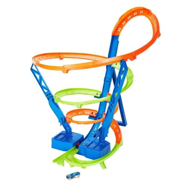 Hot Wheels - Cyclone Crash - Minifordon Circuit Playset - Motoriserad booster - från 5 år och uppåt