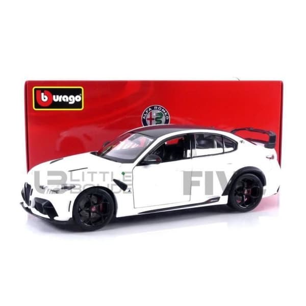 Samlarbil i miniatyr - BBURAGO - ALFA-ROMEO Giulia GTAm - Skala 1/18 - Vit - 2020