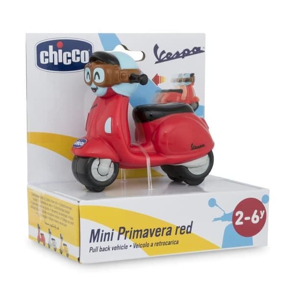 Mini Vespa Primavera Röd - CHICCO - Retrofriktionsfordon - För barn från 3 år och uppåt