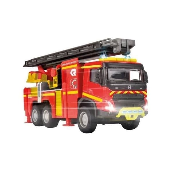 Volvo Brandbil - MAJORETTE - 19 cm - Öppna dörrar - Ljud och ljus