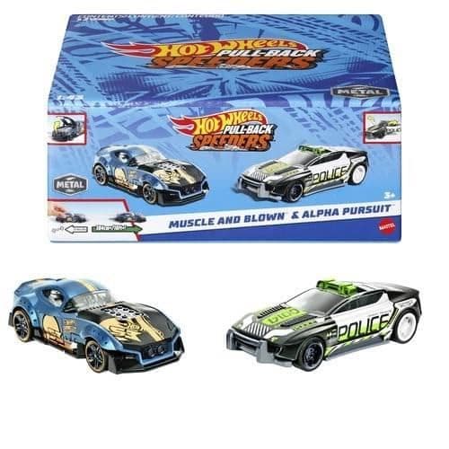 Hot Wheels®-2 Pull Back Vehicles-Set 1/43 skala HPR91